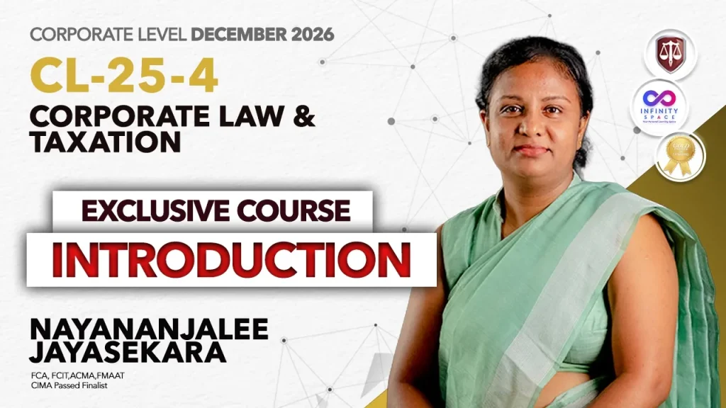CL-25-4 | Corporate law & Taxation Introduction December 2026 | Nayananjalee Jayasekara